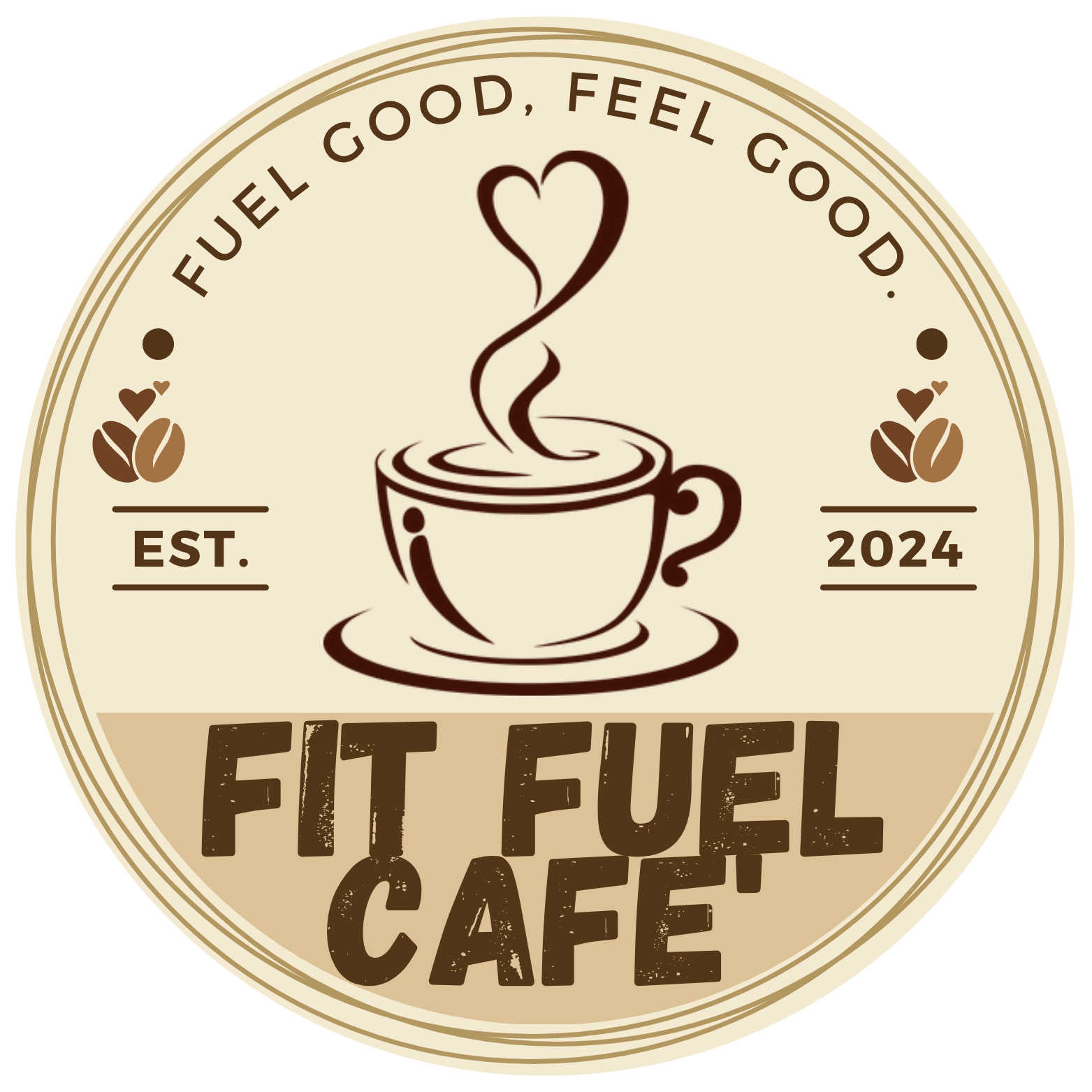 Fit Fuel Cafe Logo: Fuel Good, Feel Good.