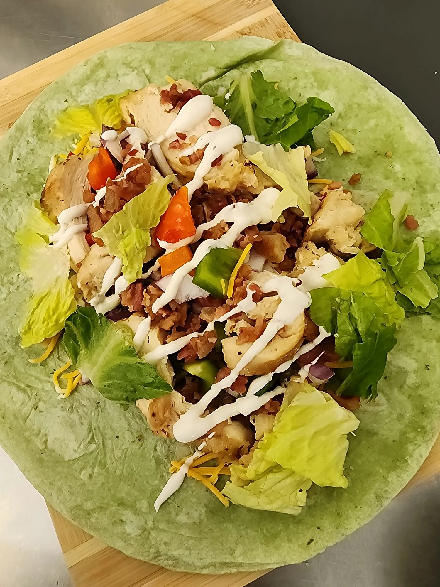 Chicken bacon ranch wrap