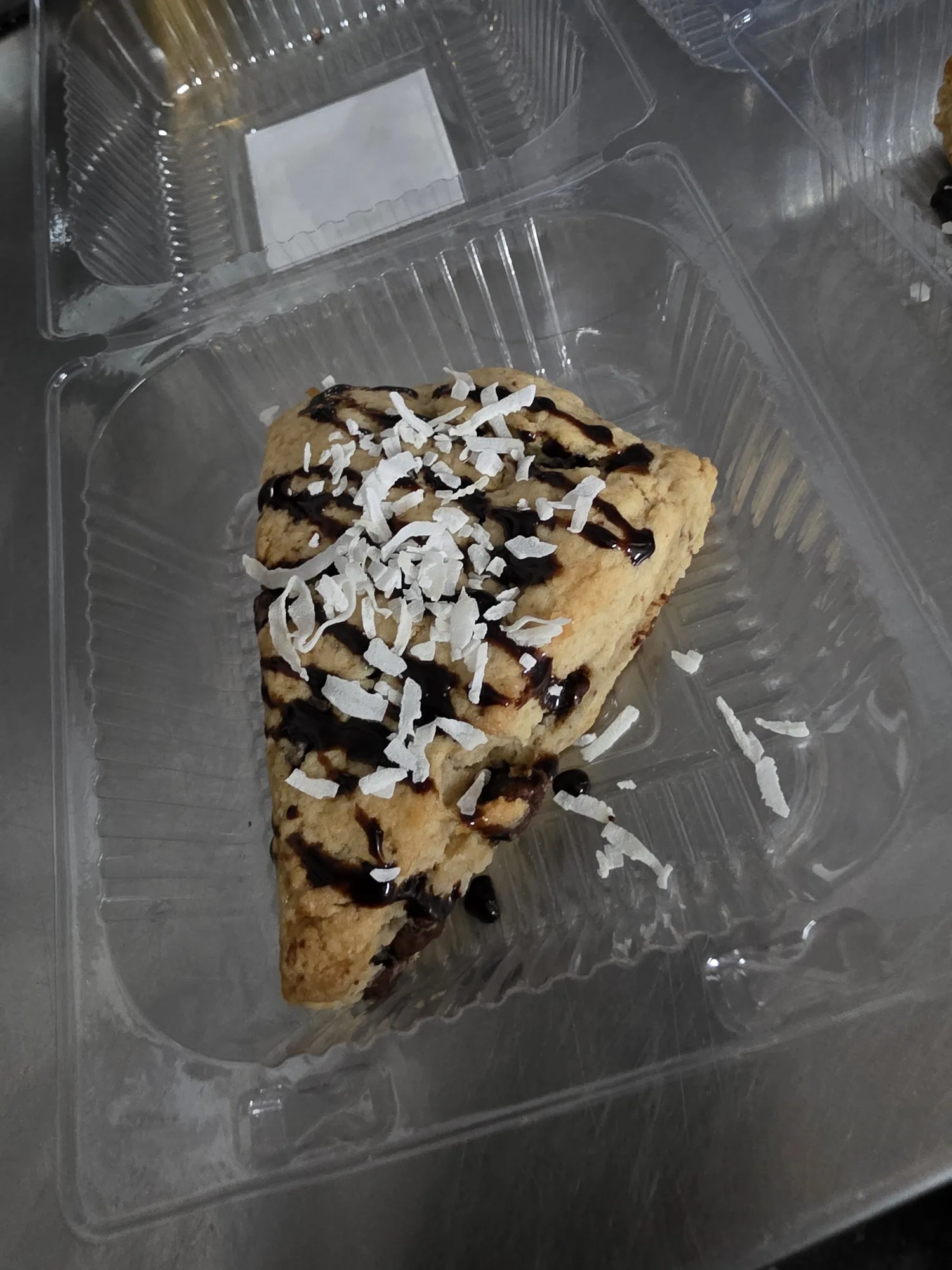 Chocolate coconut sourdough scone from Fit Fuel Cafe